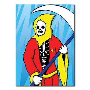 Sensenmann-Karte, Geburtstagskarte, Grußkarte, Halloween-Karte, Karte für Jungen, Freund-Karte, Horror-Karte, gruselige Karte, Vater-Karte, Todeskarte