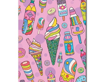 Ice Cream Card, Greetings Card, Birthday Card, Pink Birthday Card, Card For Girls, Bday Card, Cards, Cute Card, Greeting Cards, Girls Card.