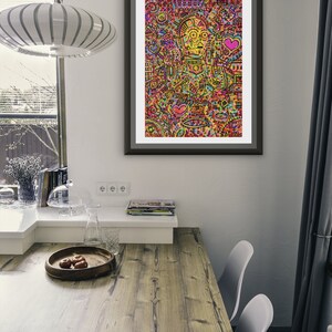 C-3POP Star Wars Inspired Psychedelic Art Print image 6