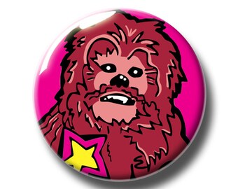 Insignia de Star Wars. Insignia de alfiler de Chewbacca. Pin de La Guerra de las Galaxias. Insignias de alfiler. Insignias. Insignias de botones. Pinback. Regalo de novio. Regalo para niños. Regalo para niños.