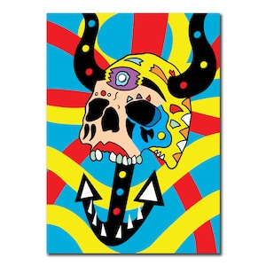 Cartão de aniversário, cartão de caveira, cartão de arte, cartão gótico, cartão de felicitações, cartão para ele, cartão de namorado, cartão alternativo, cartão de Halloween, cartão estranho.