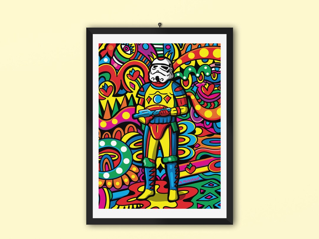 Disco Trooper Art Print, Star Wars Art Print, Psychedelic Giclee Print ...