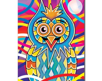 Carte hibou, carte d’anniversaire, carte de vœux, carte drôle, carte mignonne, carte pour lui, carte pour elle, carte petit ami, carte petite amie, carte mari