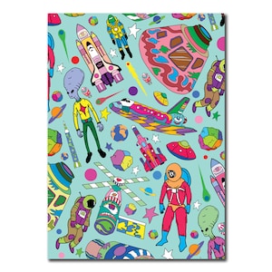 Hyperspace Greetings Card. Birthday Card. Space Card. Outer Space. Card For Boys. Spaceship Card. Space Shuttle Card. Alien Card. Bday.