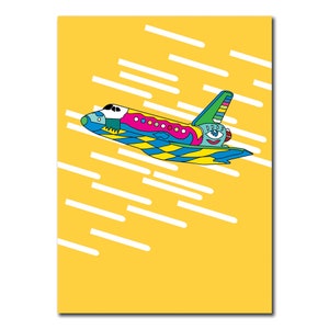 Carte navette spatiale, carte de voeux, carte d'anniversaire, carte espace, carte de geek, carte de science, carte de petit ami, carte de papa, carte de mari, carte de garçon