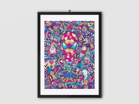 Spiderman Art Print, Marvel Art Print, Superhero Art, Spiderman Wall Art, Boyfriend Gift, Husband Gift, For Boys, For Men, Gift For Teens