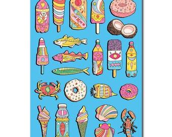Seaside Birthday Card, Cute Card, Funny Card, Boyfriend Crad, Girlfriend Card, Card For Him, Card For Her, Beach Card, Summer Card