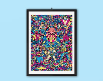 Skeletor Art Print, He Man Art Print, MOTU Wall Art, Maestros del Universo, Regalo de marido, Regalo de novio, Regalo para hombres, Regalo de novia