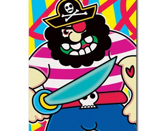 Pirate Card, Birthday Card, Greeting Card, Fun Card, Card For Him, Card For Her, Boyfriend Card, Husband Card, Boys Card, Blank Card