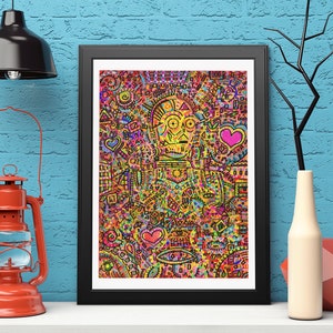 C-3POP Star Wars Inspired Psychedelic Art Print image 8