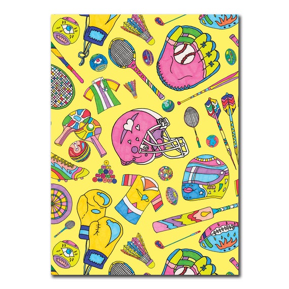 Sports Greetings Card. Sports Birthday Card. Sports Card. Sporty Card. Sport Birthday. Bday Card. Greeting Cards. Cards. Card. Football Card