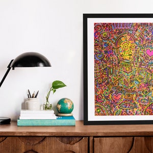 C-3POP Star Wars Inspired Psychedelic Art Print image 4