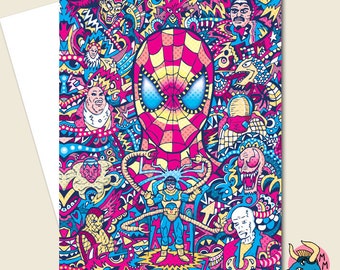 Spiderman Card, Birthday Card, Marvel Card, Superhero Card, Boys Card, Boyfriend Card, Card For Him, Husband Card, Greeting Card, Men Card.