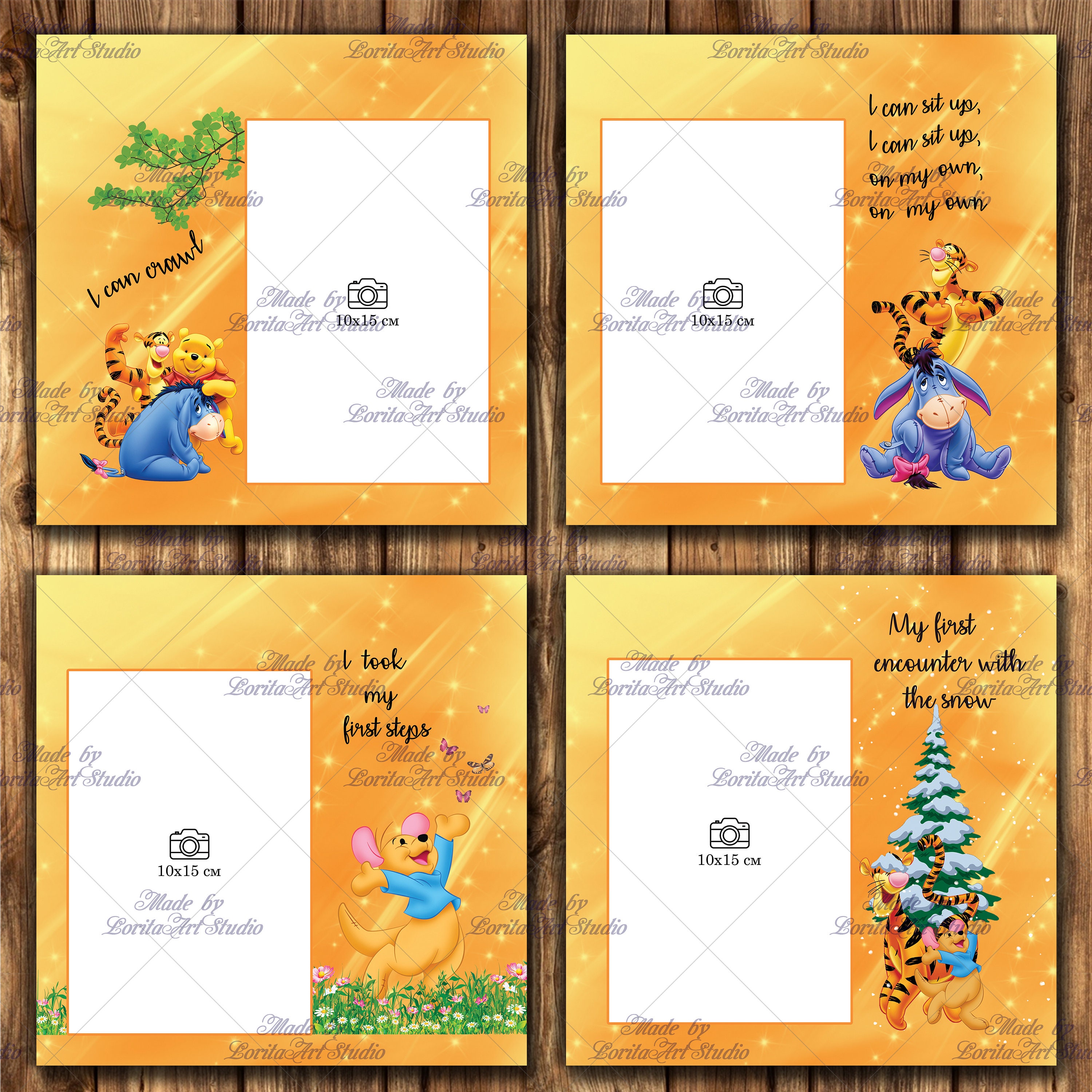 Winnie the Pooh Milestone Cards, Baby Milestone Cards, Printable ...