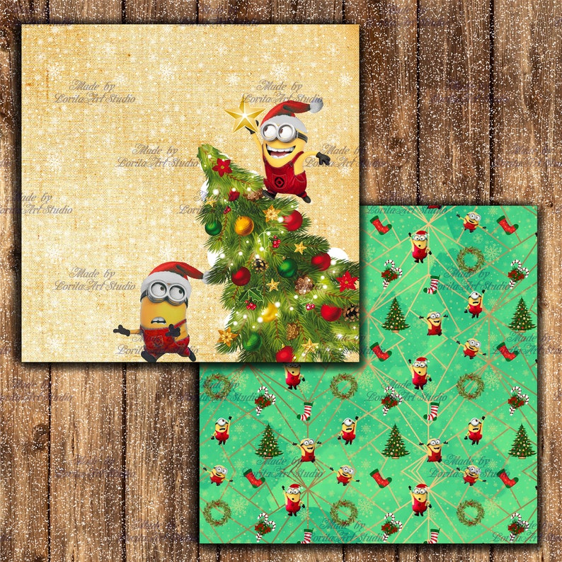 Minions Christmas Fun Kids Digital Collection, Xmas Printable ...
