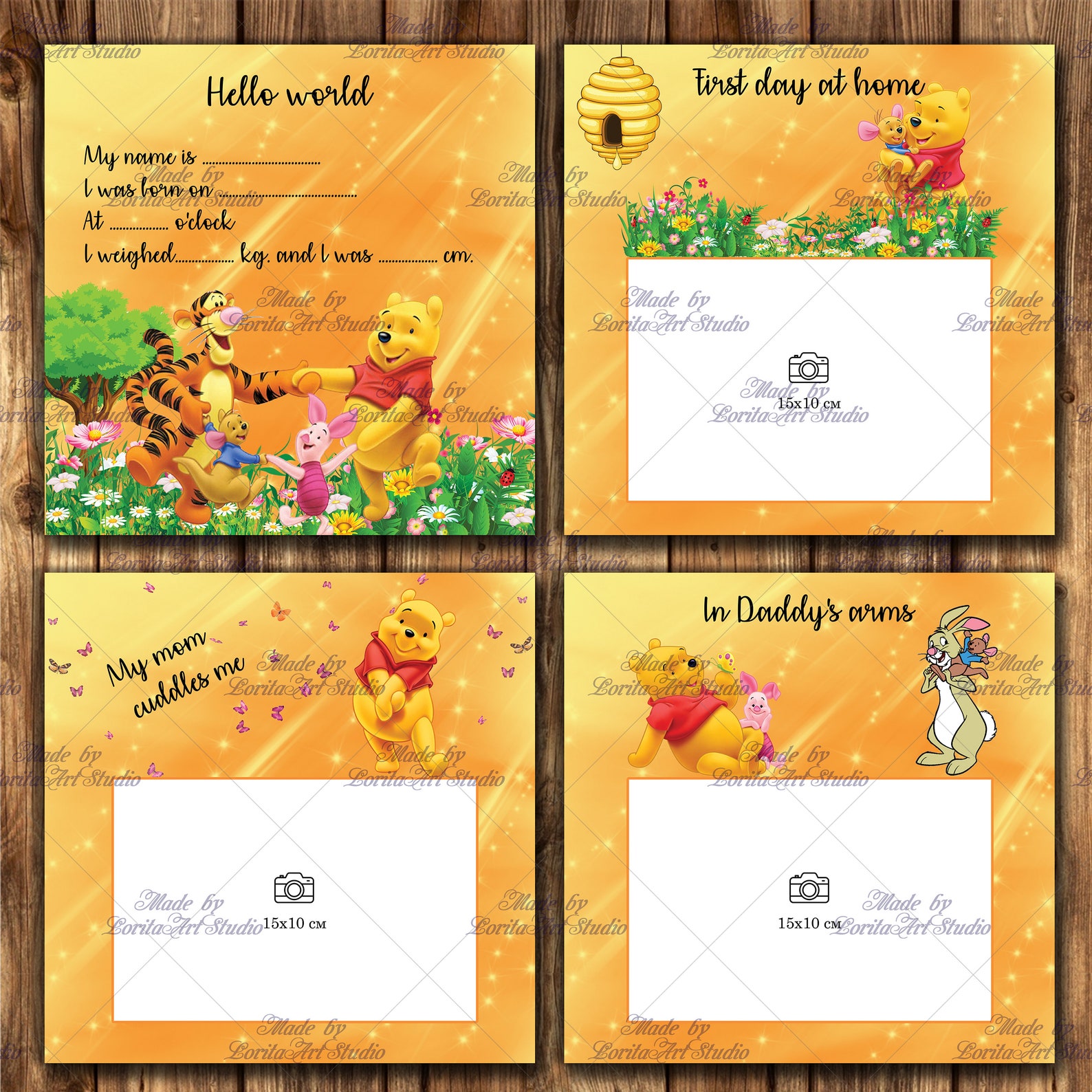 Winnie the Pooh Milestone Cards, Baby Milestone Cards, Printable ...