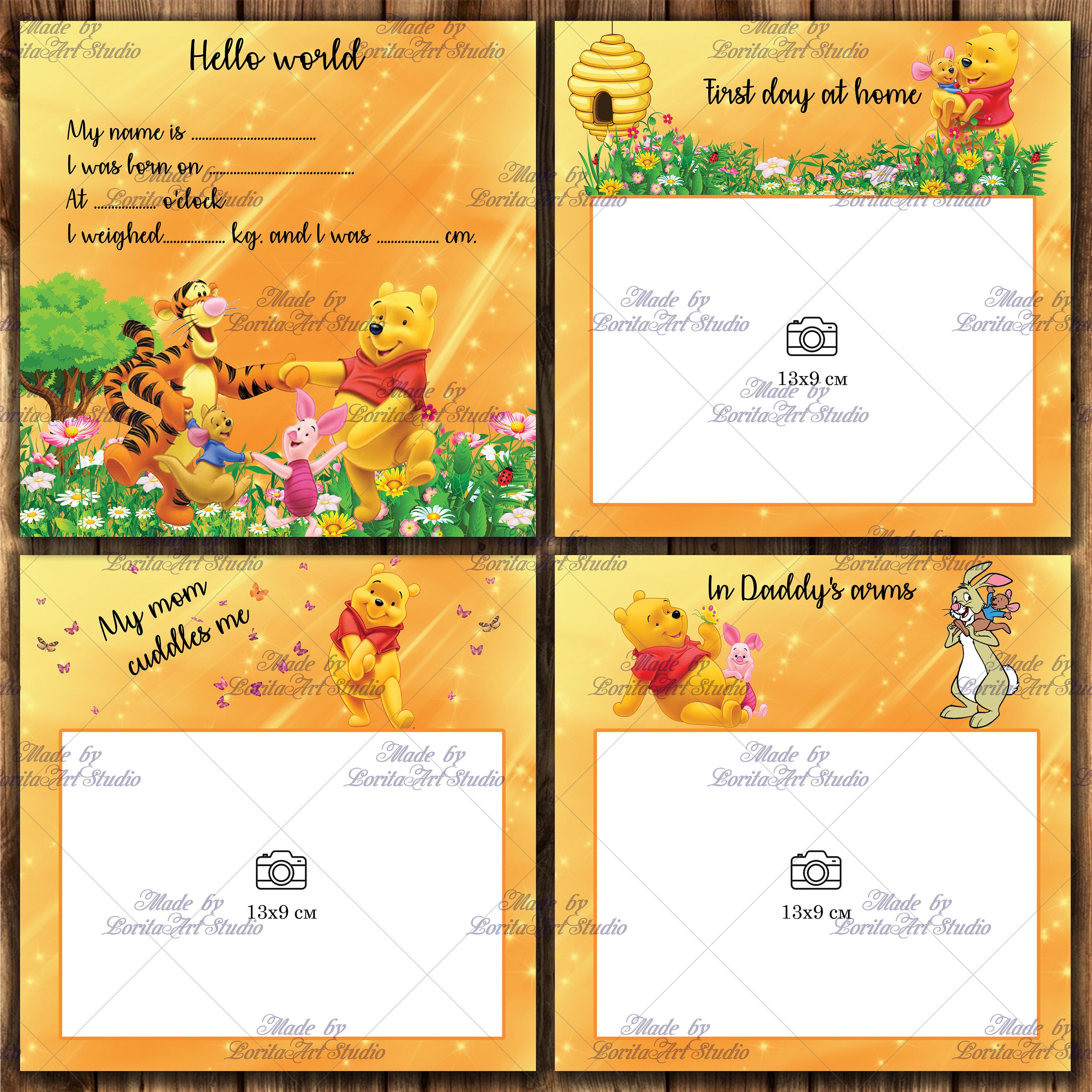 Winnie the Pooh Milestone Cards, Baby Milestone Cards, Printable ...