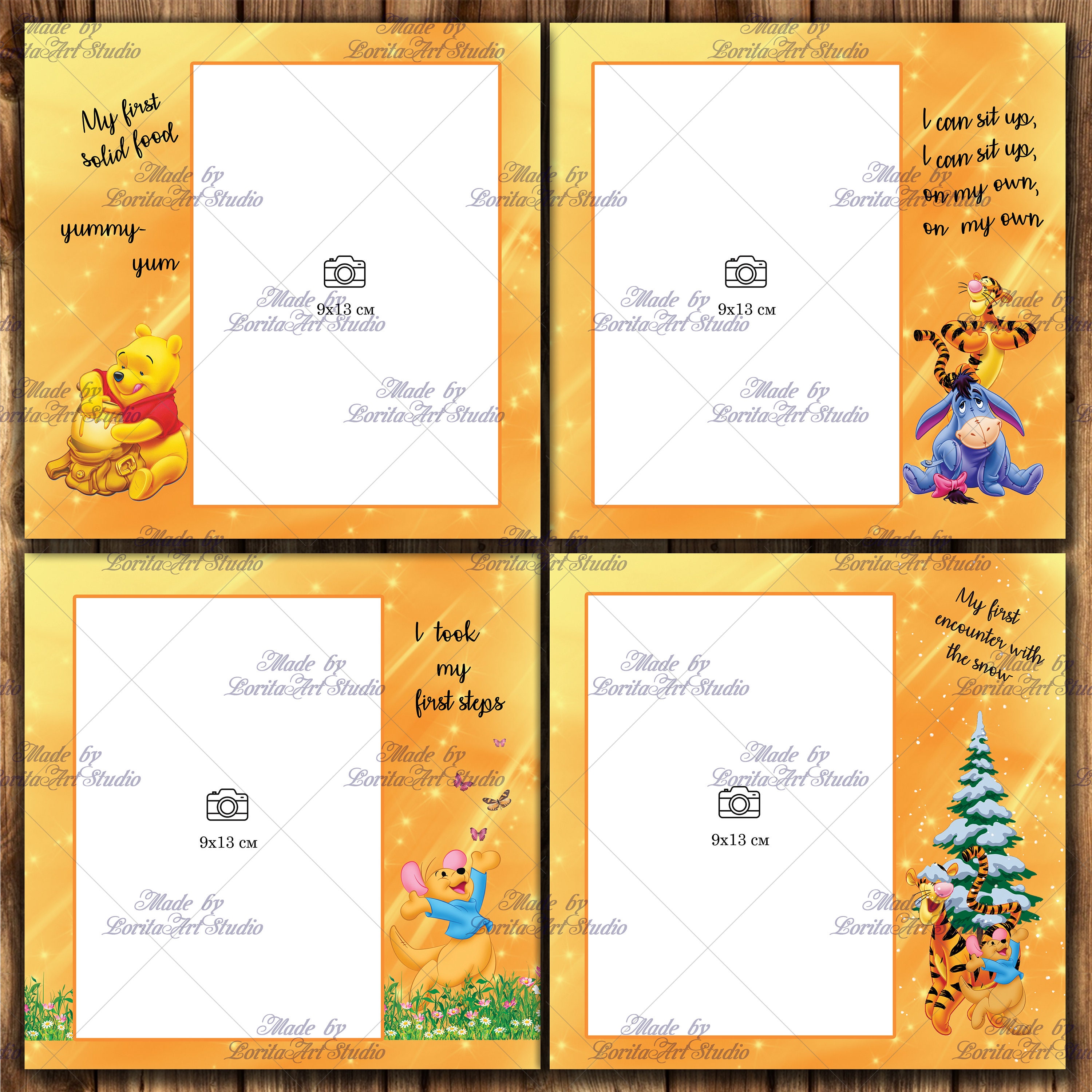 Winnie the Pooh Milestone Cards, Baby Milestone Cards, Printable ...