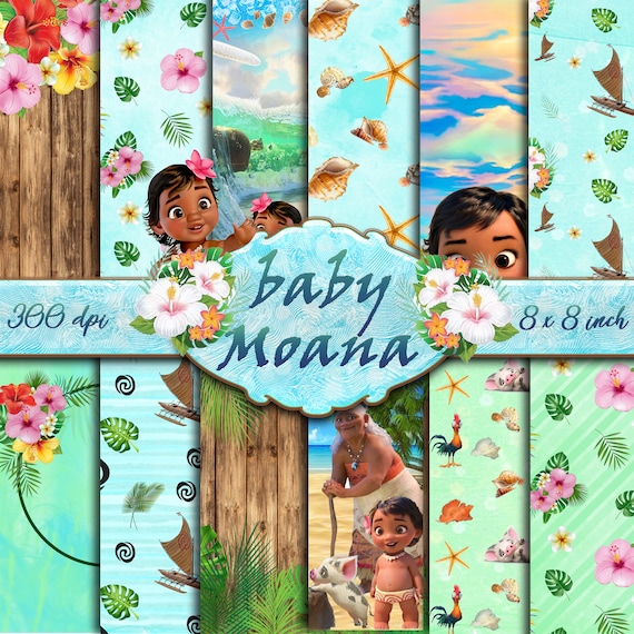 The Adorable Baby Moana in Digital Kids Collection Light Blue - Etsy