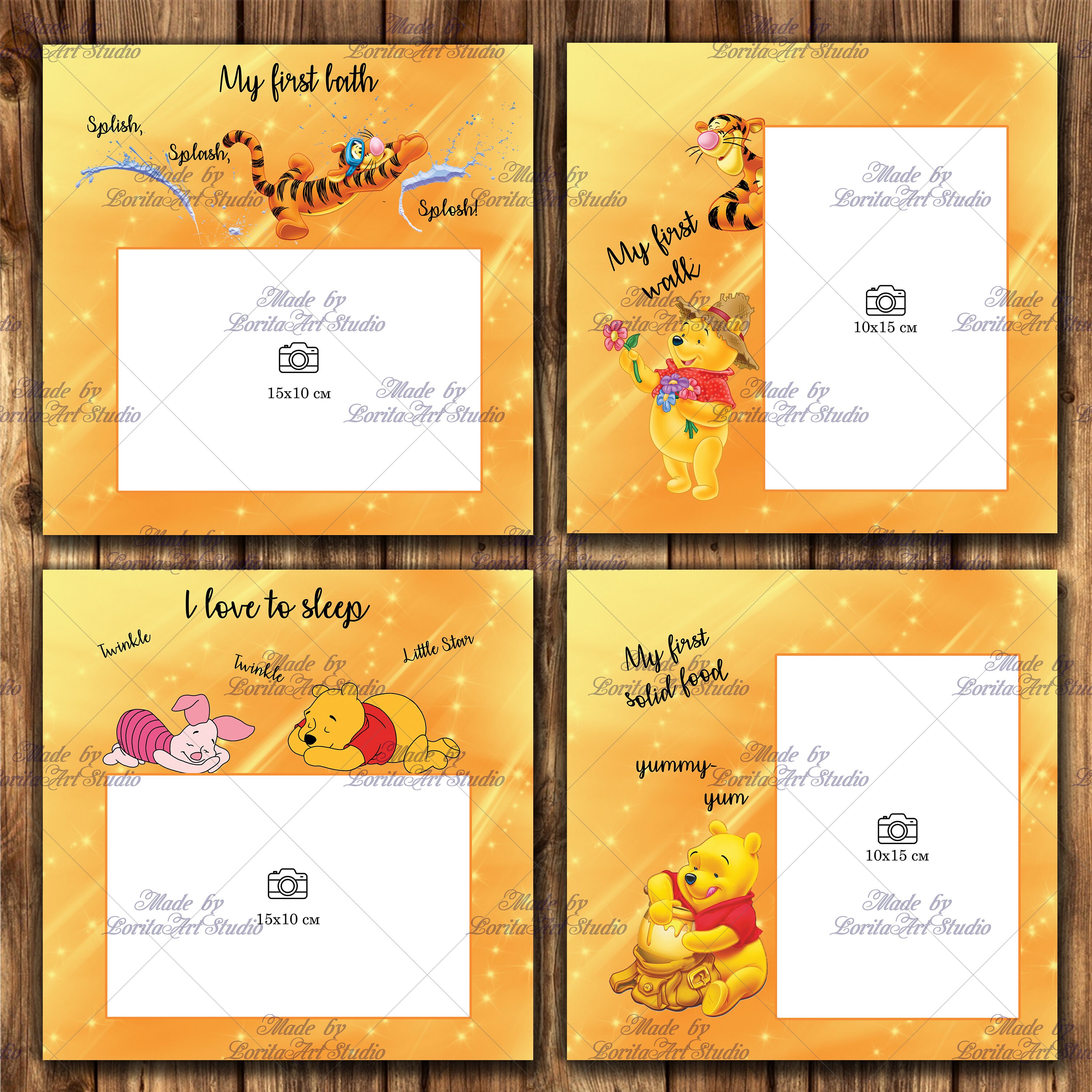 Winnie the Pooh Milestone Cards, Baby Milestone Cards, Printable ...