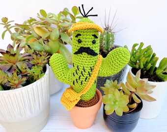 CROCHET KIT: Curtis the Cactus | amigurumi cactus, crochet cactus, amigurumi plant, crochet plant, amigurumi cacti, crochet cacti,