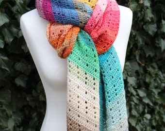 CROCHET PDF PATTERN: Speckled Rainbow Wrap | Crochet Shawl Pattern, Crochet Rainbow, Crochet Wrap Pattern, Crochet Shawl, Filet Crochet