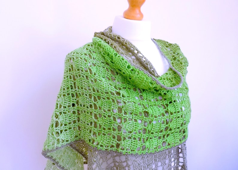 CROCHET PDF PATTERN: Leafy Boughs Shawl Crochet Shawl Pattern, Crochet Wrap Pattern, Crochet Shawl, Lacy Crochet Shawl, Lace Shawl Crochet image 2