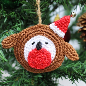 Mini Crochet Bauble Kit Robin Tree Decoration, DIY Crochet Kit, Yarn & Crochet Pattern, Christmas Crochet, Crochet Stocking Filler, Robin image 3