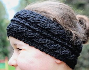 CROCHET PDF PATTERN: Dýnami Cable Earwarmer | crochet headband, crochet headwrap, crochet earmuffs, crochet cables, headband crochet