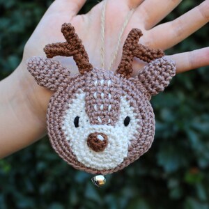 Mini Crochet Bauble Kit Reindeer Tree Decoration, DIY Crochet Kit, Yarn & Crochet Pattern, Christmas Crochet, Crochet Stocking Filler image 4