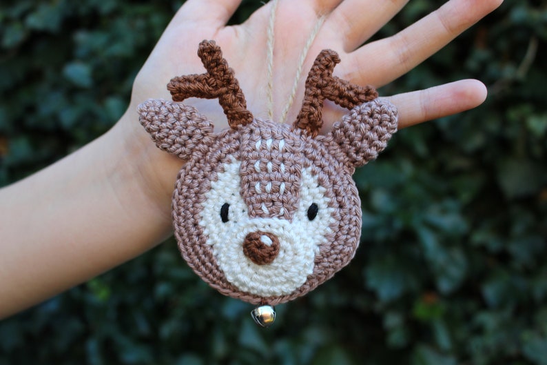 Mini Crochet Bauble Kit Reindeer Tree Decoration, DIY Crochet Kit, Yarn & Crochet Pattern, Christmas Crochet, Crochet Stocking Filler image 4