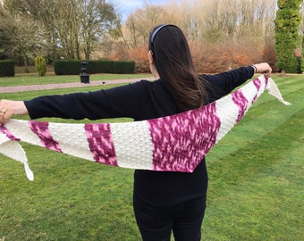 CROCHET PDF PATTERN: Mellow Mallow Scarf | Textured Crochet scarf, Crochet scarves, Triangle scarf, One skein scarf, Easy Crochet Scarf