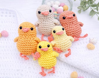 CROCHET PDF PATTERN: Pocket Easter Chicks | Easter Egg hunt, amigurumi chick, crochet chick, Easter crochet, mini chicken, tiny Easter chick