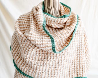 CROCHET PDF PATTERN: Frosted Forest Houndstooth Wrap | Crochet Shawl, Crochet Wrap Pattern, Crochet Shawl, Crochet Houndstooth, Wrap Pattern