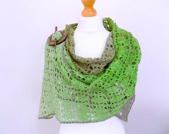 CROCHET PDF PATTERN: Leafy Boughs Shawl | Crochet Shawl Pattern, Crochet Wrap Pattern, Crochet Shawl, Lacy Crochet Shawl, Lace Shawl Crochet