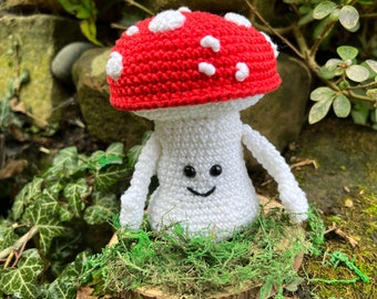 Mini Crochet Kit | Mushroom Man, Crochet Kit, Yarn & Crochet Pattern, Crochet Mushroom, Amigurumi Mushroom, Crochet, Gift for Crocheter