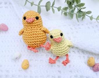 CROCHET PDF PATTERN: Pocket Easter Chicks | Easter crochet, Easter Egg hunt, amigurumi chick, crochet chick, mini chicken, tiny Easter chick