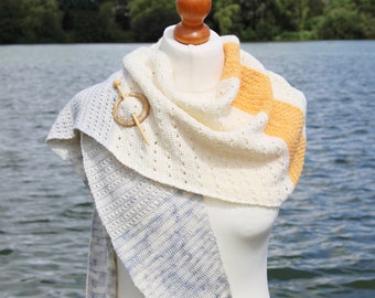 CROCHET PDF PATTERN: Graceful Gull Shawlette | Crochet Shawl Pattern, Summer Crochet, Crochet Wrap Pattern, Crochet Scarf, Crochet Accessory