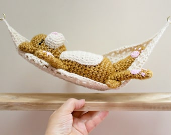 CROCHET PDF PATTERN: Relaxing Ralph Cat Amigurumi | cat in a hammock, sleepy cat, amigurumi cat, crochet cat, fun amigurumi, cute crochet