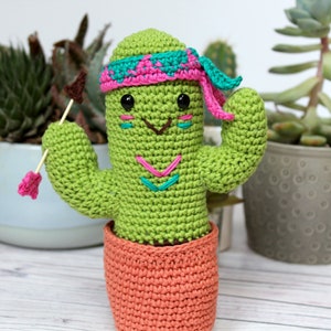CROCHET PDF PATTERN: Timmy the Tribal Cactus | Amigurumi cactus, amigurumi cacti, Crochet cactus, crochet cacti, crochet plant, cute crochet