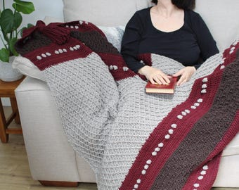 CROCHET PDF PATTERN: Briar Blanket | Crochet Blanket pattern, Crochet Afghan pattern, Modern Crochet Blanket, Textured Crocheted Blanket