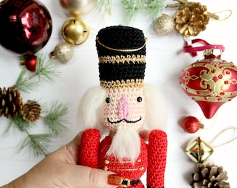 CROCHET PDF PATTERN: Traditional Nutcracker | Amigurumi pattern, crochet nutcracker, Amigurumi Nutcracker, fun amigurumi, Christmas Crochet