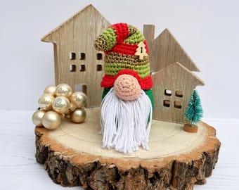 CROCHET PDF PATTERN: Figgy the Festive Gnome, Christmas Gnome, Crochet Christmas Gonk, Festive Crochet, Christmas Crochet, Amigurumi gnome