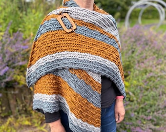 CROCHET PDF PATTERN: Foundry Fusion Shawl | Crochet Shawl Pattern, Large Shawl, Crocheted Triangle Shawl, Crochet Shawl, textured crochet