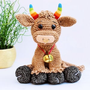 CROCHET PDF PATTERN: Olin the Ox | Amigurumi ox, crochet ox, Crochet cow, amigurumi cow, fun amigurumi, cute crochet, toy, chinese zodiac