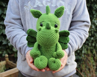 CROCHET PDF PATTERN: Draco the Dragon | amigurumi dragon, crochet dragon, fun amigurumi, cute crochet, dragon, Chinese zodiac, St George