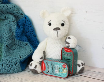 CROCHET PDF PATTERN: Paul the Polar Bear | amigurumi polar bear, crochet polar bear, crochet bear, amigurumi bear, polar bear amigurumi