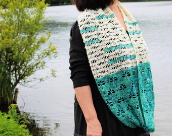 CROCHET PDF PATTERN: Dragonfly River Cowl | Crochet Cowl Pattern, Crochet Cowl, Crochet Infinity Scarf, Dragonfly Motif, Crochet Dragonfly