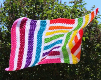 CROCHET PDF PATTERN: Boxing Rainbows | Crochet rainbow blanket pattern, crochet baby blanket, crochet pattern, crochet blanket, rainbow gift