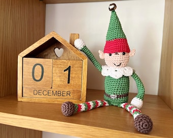 CROCHET PDF PATTERN: Eggnog the Elf | amigurumi elf, crochet elf, fun amigurumi, holiday decor, Christmas crochet, mischievous elf, xmas ami